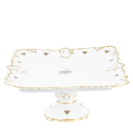 Фарфоровое блюдо на ножке "Queen's Crown. Золотая роза"