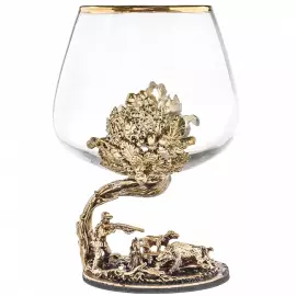 Подарочный набор бокалов для коньяка "Лесной ", на 4 персоны