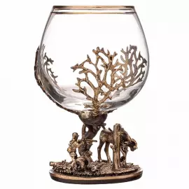 Подарочный набор бокалов для коньяка "Лесной ", на 4 персоны