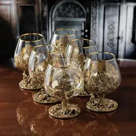 Набор бокалов для коньяка "Охотничий", на 6 персон