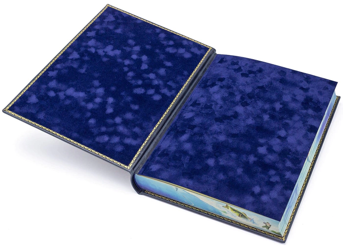 A gift book in a leather cover "Fishing" by L.P. Sabaneev
