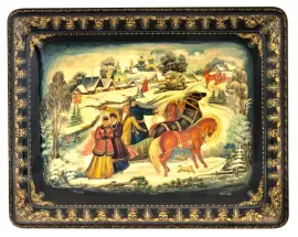 Ларец "Зима" Палех