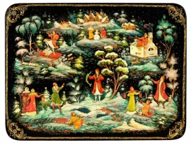 Шкатулка "Емеля" Палех