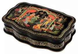 Шкатулка "Золушка" Палех