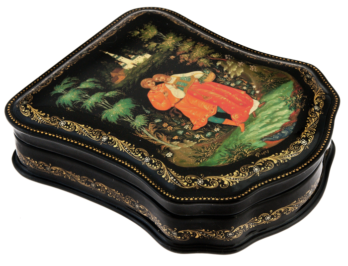 Шкатулка "Парочка" Палех