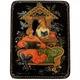 Шкатулка Палех "Парочка"