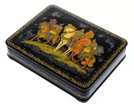 Шкатулка "Три богатыря" Палех