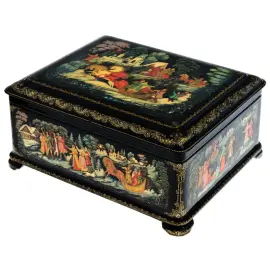 Шкатулка "Зима" Белова, Палех