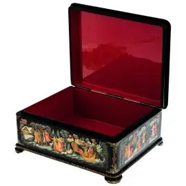 Шкатулка "Зима" Белова, Палех