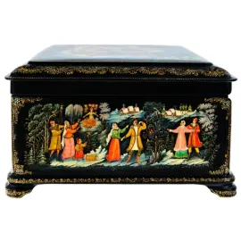 Шкатулка "Зима" Белова, Палех