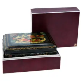 Шкатулка "Зима" Белова, Палех