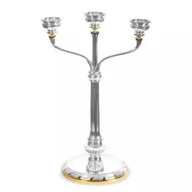 Silver candle holder "State" with gilding