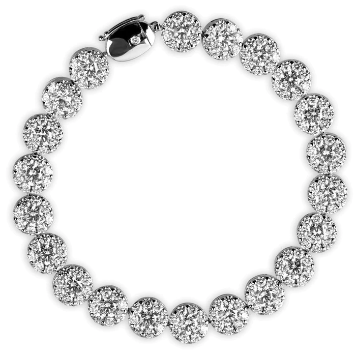 Mirage bracelet in white gold with diamonds
