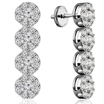 Mirage earrings in white gold with diamonds