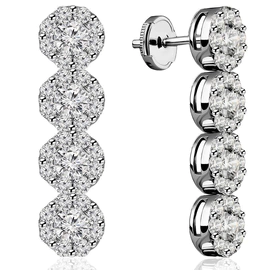 Mirage earrings in white gold with diamonds