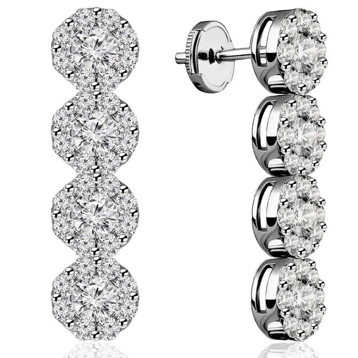 Mirage earrings in white gold with diamonds