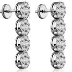 Mirage earrings in white gold with diamonds