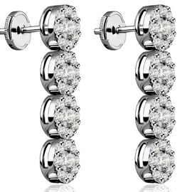 Mirage earrings in white gold with diamonds