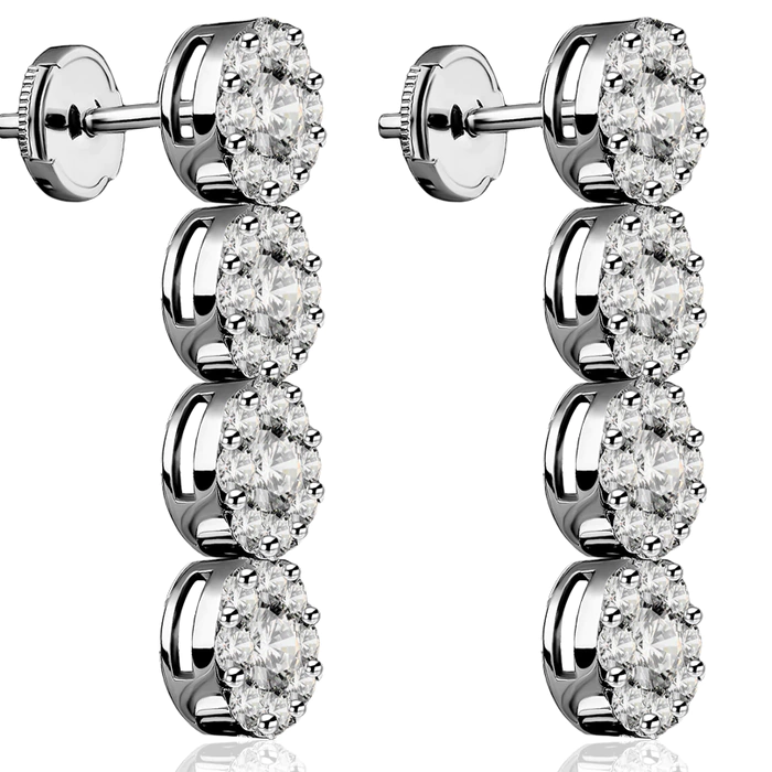 Mirage earrings in white gold with diamonds