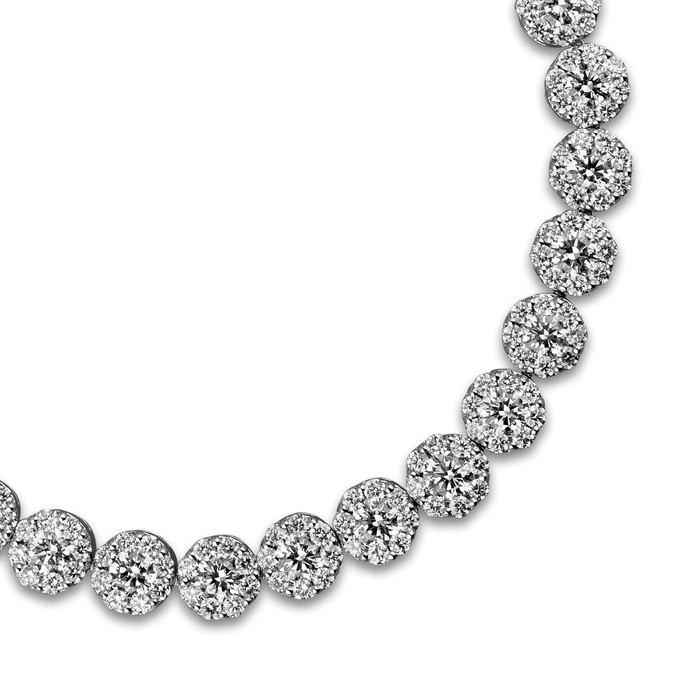White gold bracelet with diamonds
