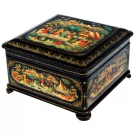 Шкатулка "Русские сказки" Кузнецов, Палех