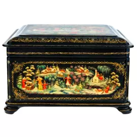 Шкатулка "Русские сказки" Кузнецов, Палех