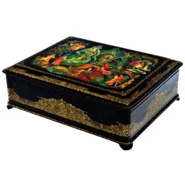 Шкатулка "Каменный цветок" Волков, Палех