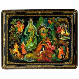 Шкатулка "Каменный цветок" Волков, Палех