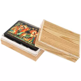 Шкатулка "Золотой петушок" Палех