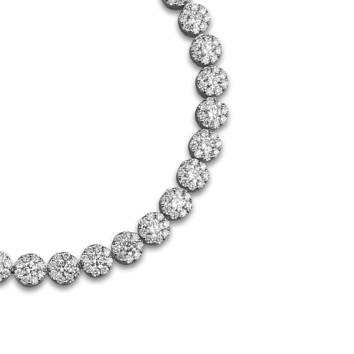 White gold bracelet with diamonds