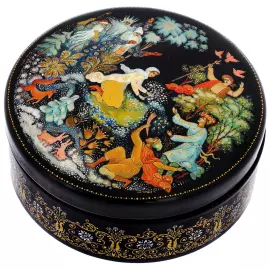 Шкатулка "Двенадцать месяцев" Палех