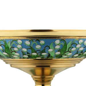 Vase for fruits "Lilies of the Valley" made of silver