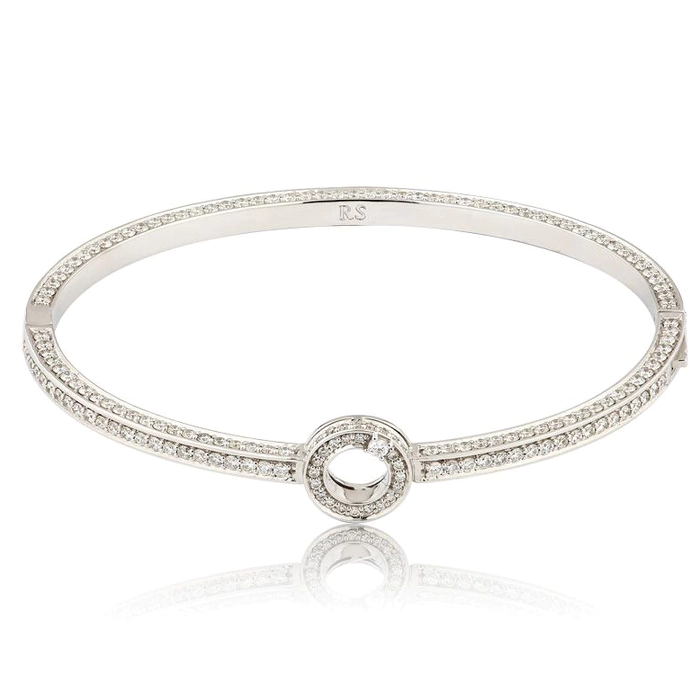 Heritage bracelet in white gold with diamonds