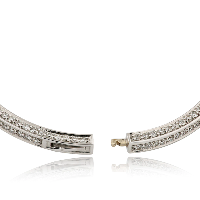 Heritage bracelet in white gold with diamonds