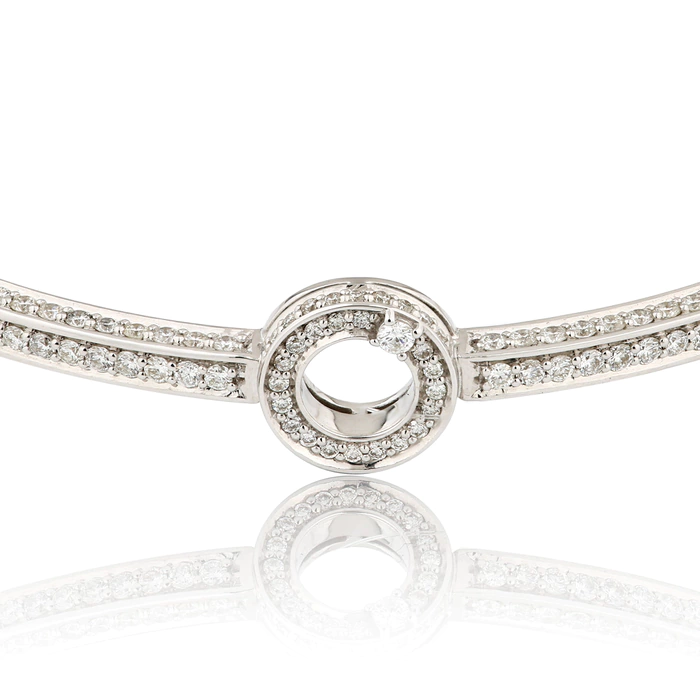 Heritage bracelet in white gold with diamonds