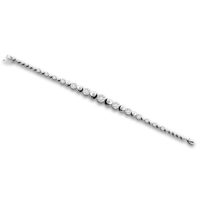 Mirage bracelet in white gold with diamonds