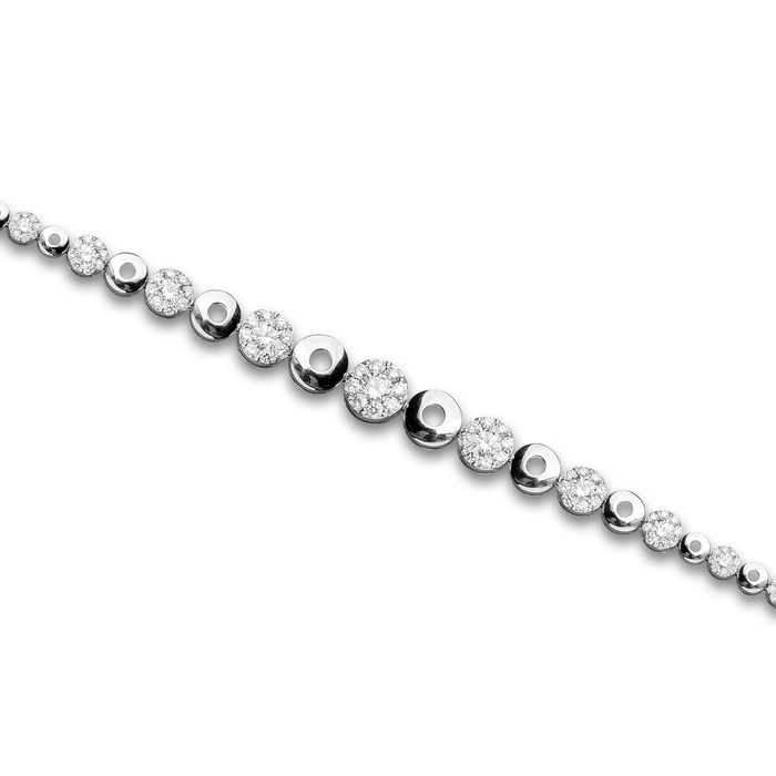 Mirage bracelet in white gold with diamonds
