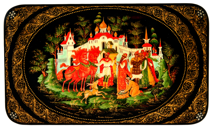Шкатулка малая "Конёк-Горбунок" Палех