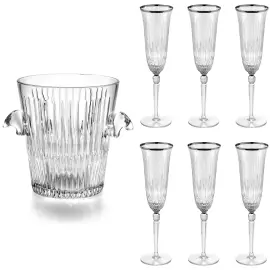 Набор для шампанского из хрусталя «Барселона» на 6 персон