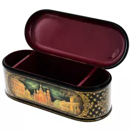 Шкатулка "Санкт-Петербург" Комяков, Палех