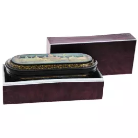 Шкатулка "Санкт-Петербург" Комяков, Палех