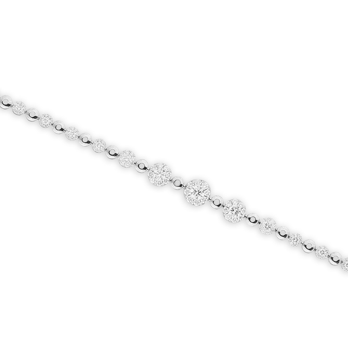 Mirage bracelet in white gold with diamonds