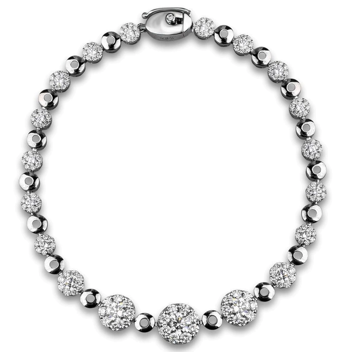 Mirage bracelet in white gold with diamonds