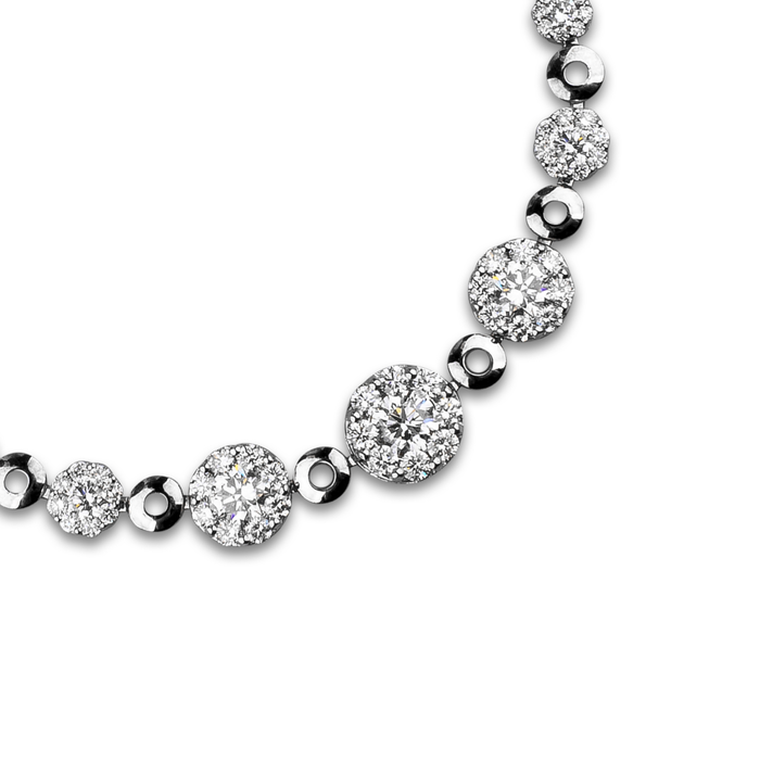 Mirage bracelet in white gold with diamonds