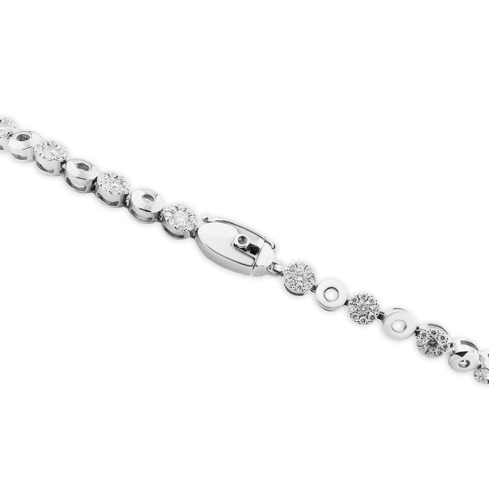Mirage bracelet in white gold with diamonds