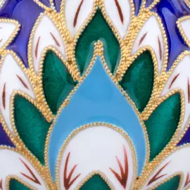 Флакон из серебра с эмалью и филигранью