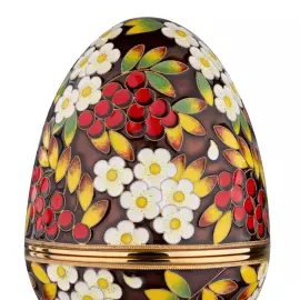 Яйцо-шкатулка из меди "Рябина"