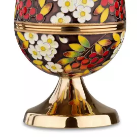 Яйцо-шкатулка из меди "Рябина"