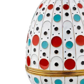 Яйцо-шкатулка из меди "Русские традиции" эмаль