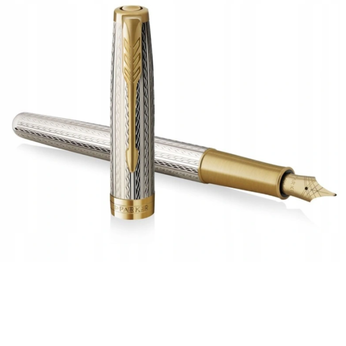 Перьевая ручка Parker Sonnet Silver Mistral GT, в подарочной упаковке